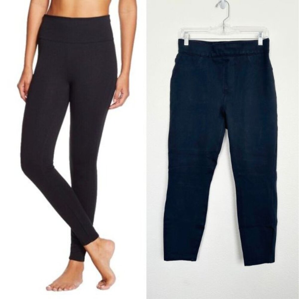 Spanx Women's Ponte Legging Jeans Ankle Length Black Size Large Stretch Comfort
